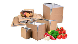 Boîte d'emballage alimentaire en carton ondulé biodégradable pour la chaîne du froid avec <span class=keywords><strong>isolation</strong></span> <span class=keywords><strong>thermique</strong></span>, gaufrage, tailles personnalisées - Product Image 5