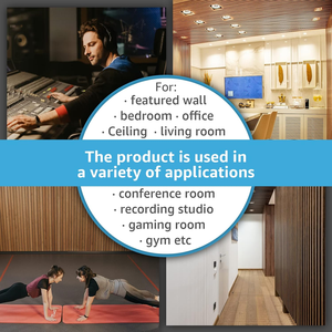 High Quality 3D Solid Wood Interior Wall Panels Ready Install Sound-Absorbing Waterproof Fluorescent Decorative Graphic <b>Gym</b> - Product Image 4
