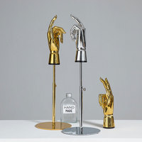 Mains flexibles réglables de mannequin de joints plaquées par argent d'or de vente chaude pour l'affichage de bijoux
