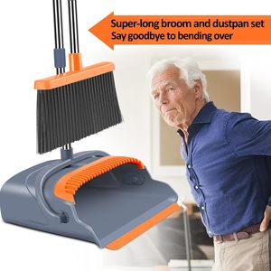 Juego de escoba y recogedor plegables, kit de barrido doméstico con cerdas suaves, herramienta eficiente para limpiar pelo, polvo y basura - Product Image 4