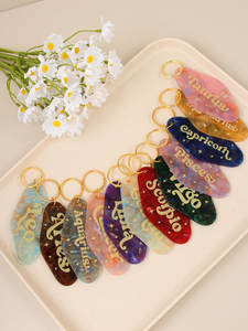 Amuleto con Símbolo del <span class=keywords><strong>Mes</strong></span> <span class=keywords><strong>de</strong></span> la Constelación Inspirado en el Zodíaco, Acrílico Colorido con Impresión UV, Seguro <span class=keywords><strong>y</strong></span> Personalizado, para Llavero o Bolso - Product Image 6