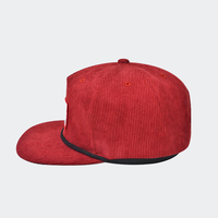 Gorra Snapback de Pana con Logotipo Personalizado al por Mayor, Corona Alta, 5 Paneles, Visera Plana, Bordada, para Marcas de Streetwear, Venta al por Mayor