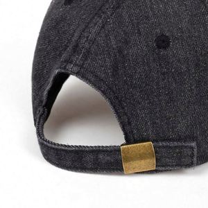 Casquette de baseball sans visière en denim délavé de haute qualité, vente en gros - Product Image 5