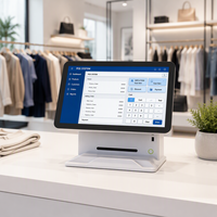 Sistem POS Android Layar Sentuh 15.6 Inch Langsung dari Pabrik, WiFi, BT, Pembaca Kartu Magnetik NFC, Mesin Kasir All in One untuk Retail