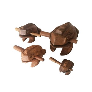 Wholesale Wooden Frog Guiro Rasp Percussion Instrument Croaking Frog Sound Maker for Kids <b>Music</b> Teaching - Product Image 3