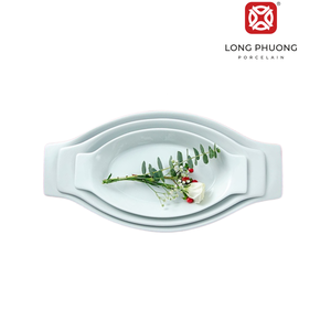 Mejor venta OEM plato de cerámica para servir Barco, al por mayor para ensalada, sushi, fruta - Product Image 2