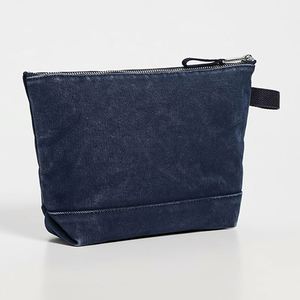 Bolsas de Maquillaje de Lona Azul Marino para Mujer, Personalizables con Logotipo, Portátiles, con Cierre, Organizador de Viaje Ecológico para Artículos de Aseo - Product Image 5