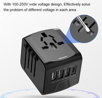 Chargeur de voyage 3 ports USB Type-C PD 60W, station de charge rapide pour ordinateur portable avec prise universelle pour UK/EU/US/AU