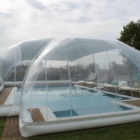 Couverture transparente imperméable personnalisée Couverture de tente dôme de piscine gonflable