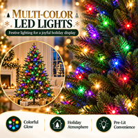 Mini sapin de Noël artificiel pré-éclairé de 1,5 m avec lumières LED, petit sapin de pin pour la décoration intérieure de la maison ou du bureau