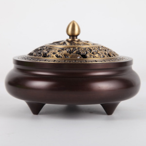 Quemador de Incienso de Cobre Extra Grande para Uso Doméstico, Quemador de Incienso de Sándalo para Interiores, Quemador de Incienso de Cobre Repelente de Mosquitos - Product Image 1