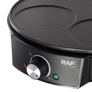 Machine à crêpes électrique RAF 1200W, surface <span class=keywords><strong>de</strong></span> cuisson antiadhésive <span class=keywords><strong>de</strong></span> grande taille avec contrôle <span class=keywords><strong>de</strong></span> température réglable pour une utilisation domestique polyvalente - Product Image 3