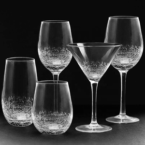 Vente en gros de tasses en verre pour mariage ensemble de verres à vin décoratifs en cristal coloré style craquelé flûtes à <span class=keywords><strong>champagne</strong></span> - Product Image 3