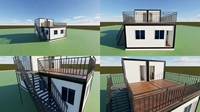 Vente en gros de maisons préfabriquées en conteneurs mobiles démontables, 1 chambre, 1 salle de bain, pour appartements
