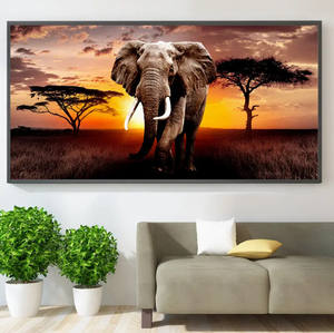 Minimalisme moderne Art imprime cuisine éléphant mur Art décor à la maison Extra Large Art affiche cadeaux éléphant impressions sur toile peintures - Product Image 4