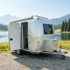 Caravane tout aluminium de 4320 mm avec salle de bain et onduleur 3000 W, <span class=keywords><strong>camping</strong></span>-<span class=keywords><strong>car</strong></span> tout-terrain remorquable avec châssis AL-KO pour le <span class=keywords><strong>camping</strong></span> familial - Product Image 2