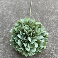 Groene Hortensia Single Flower Soft Nep Bruiloft Bloem Voor Valentijnsdag Voor Buitenlandse Handel Simulaties Groothandel Beschikbaar