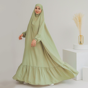 All'ingrosso Loriya modesto pezzo unico Jilbab Abaya elegante <span class=keywords><strong>abbigliamento</strong></span> islamico per abiti da <span class=keywords><strong>donna</strong></span> EID Ramadan preghiera Abaya <span class=keywords><strong>etnico</strong></span> - Product Image 3