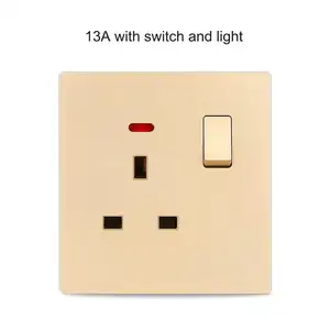 13A 3 Pin Universal Wall Socket Usb And Type C Electric Power Usb Switch Outlet Uk Wall Socket With Usb C Type