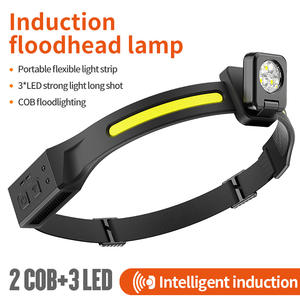 Lampe frontale rechargeable Qimai 2000 mAh COB LED à double source lumineuse inclinable et réglable pour la pêche nocturne et la course à pied - Product Image 3