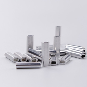 Manchon ovale à sertir en aluminium Connecteur de câble métallique Manchons à sertir <span class=keywords><strong>pour</strong></span> la pêche au poisson-chat et au bar en aluminium durable - Product Image 2