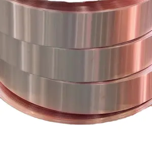 Tira de cobre de alta pureza soldada de 0,1-3,0mm de espesor, proveedor de tira de cobre de fábrica de China de buena calidad
