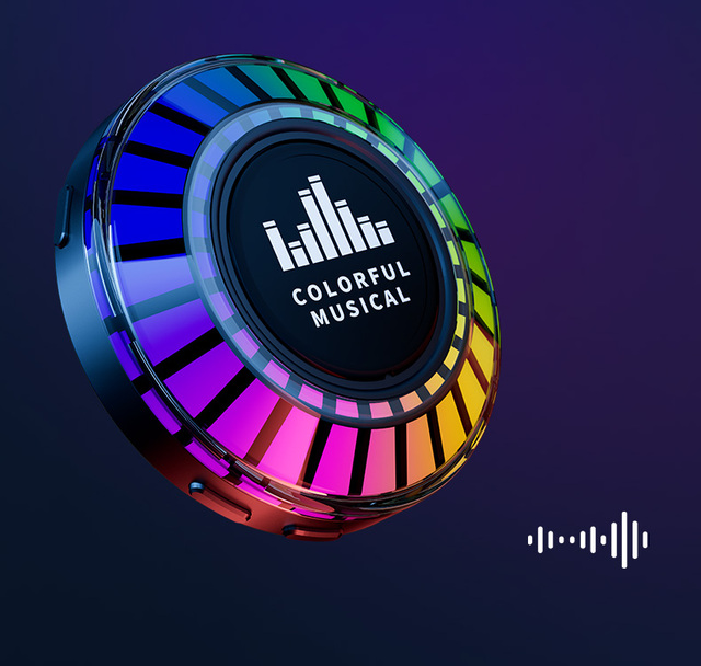 Oem Rgb Colorful Rhythm Light Speaker Turns Anything Into a Speaker Portable Wireless Bone Conduction Speaker