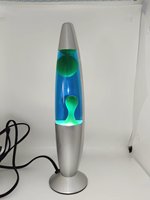 Lámpara de Lava con Cera, Sensorial Visual, LED Mini, ABS Moderno, Cuadrada, con Brillantina, Luz Nocturna Colorida, Funciona con Pilas, para el Hogar y el Dormitorio