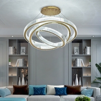 Lustre en Cristal LED Moderne de Luxe pour Hôtel, Villa, Salon et Plafond d'Escalier