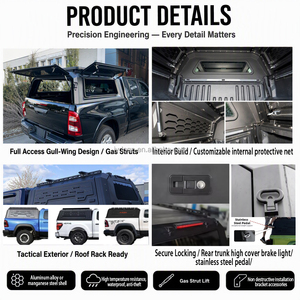 หลังคาแข็งอลูมิเนียมกันน้ำสำหรับรถกระบะ 4x4 สำหรับ <span class=keywords><strong>Ford</strong></span> F150 STX/XLT RAM Tacoma Tundra Hilux GMC Sierra ปี 2015-2025 - Product Image 4