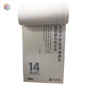 Supporto in cartone spesso stampa personalizzata mensile giornaliero <span class=keywords><strong>365</strong></span> giorni strappare Mini calendario da tavolo da tavolo - Product Image 3