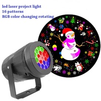 Projecteur laser LED 2D motif flocon de neige, décoration lumineuse de Noël pour l'extérieur avec étoile et flocon de neige