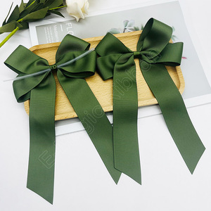 E-ma thuật kỳ nghỉ Grosgrain <span class=keywords><strong>Bow</strong></span> 15cm vàng trắng thường Xanh Pre có dây rõ ràng Twist Tie giáng sinh đóng gói <span class=keywords><strong>Bow</strong></span> cho giỏ mặc quần áo - Product Image 6