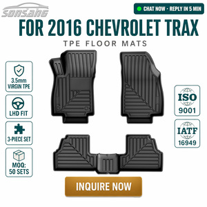 OEM ODM Logo personnalisé Usine SONSANG Ensemble complet de tapis de voiture antidérapants faciles à nettoyer et imperméables pour Chevrolet Trax Tapis de sol de voiture en TPE - Product Image 1