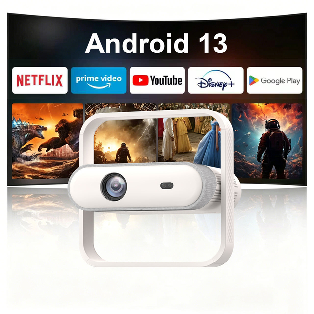 New Pico Native Resolution Projection 1080P Home Theater 360-Degree Rotation Dual-Band Keystone Correction Projector