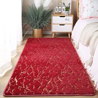 Tapis moelleux en fausse fourrure de lapin avec imprimé doré craquelé, tapis de chevet moelleux, tapis rose doré, tapis shaggy rose pour salon