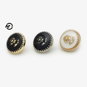 Women's Classic Zinc Alloy Metal Buttons for Shirt Jackets Cufflinks 12mm Eco-Friendly Shank Buttons with Beads - Product Image 3