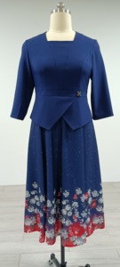Robes élégantes de qualité supérieure pour femmes, taille plus, coupe droite, décontractées, longueur genou, formelles, 100% polyester, ODM pour femmes américaines et africaines - Product Image 4