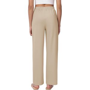 FOXA Womens Wide Leg Palazzo <b>Pants</b> High Waist Loose Fit With Pockets Breathable Crepe Fabric <b>Summer</b> Beach Business Casual - Product Image 2