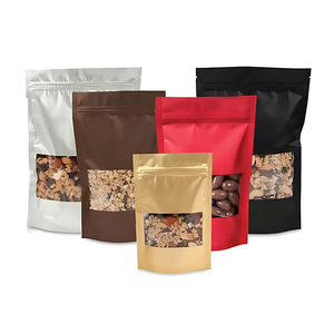 Cấp thực phẩm nắp kéo zip khóa dây kéo túi nhựa Nut bao bì lưu trữ đứng lên túi với nước mắt notch - Product Image 2