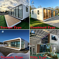 RELYANCE Apple Cabin, bureau et chambre d'amis avec fenêtre panoramique, lit mezzanine de 20 pieds, pour séjours longue durée, fabriqué en Chine, clé en main