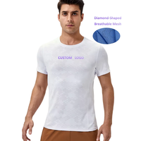 T-shirt en nylon et élasthanne à séchage rapide, personnalisable avec impression DTF, idéal pour l'entraînement, la course et la gym