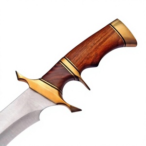 Couteau de survie Black Smith 1987, fait main, en acier inoxydable, lame pointe clip de 15 pouces, bolster en laiton rose, 4 mm - Product Image 4