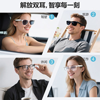 Nouvelles lunettes intelligentes F16 transfrontalières avec IA pour femmes, monture intégrale, verres anti-lumière bleue, appels vocaux et musique