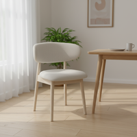 Chaises de salle à manger en bois confortables avec pieds en bois et assise rembourrée pour restaurant, hôtel, mariage