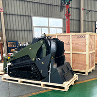 Spedizione gratuita diesel EPA mini skidster skid steer trattore macchine agricole forestali camminare dietro il caricatore skid-steer con attacco