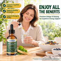 SPL OEM Vitamines Ginseng Ginkgo Biloba Extrait Liquide en Gouttes Boissons Complément Cérébral Extrait Liquide de Ginkgo Biloba et de Ginseng