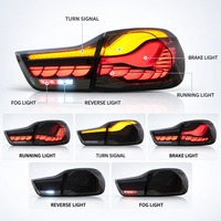 Feux arrière LED PCS-T08 SPS Factory pour BMW Série 4 F32 F82 M4 2014-2020, lentille fumée, style GTS, ensemble de feux arrière