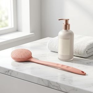 4 in 1 <b>Long</b> <b>Handle</b> Exfoliating Bath Brush Back Scrubber Shower Brush Body Cleansing <b>Sponge</b> - Product Image 3