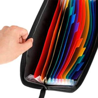 Carpeta de Archivos Resistente al Fuego e Impermeable, Tamaño A4, 12 Bolsillos, Cierre de Cremallera, Organizador de Archivos Seguro, Bolsa para Dinero, Bolsa para Documentos Ignífuga